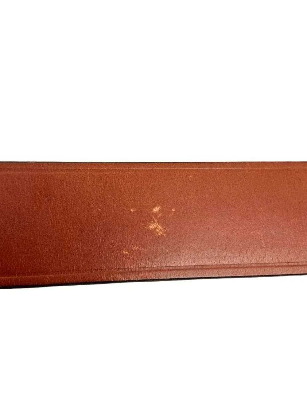 Eddie Bauer Ducks-In-Flight Design Medallion Buckle Leather Belt Mens 34 Brown